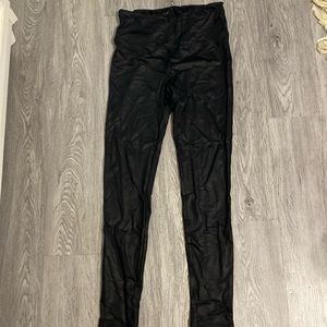 Black Faux Leather Leggings